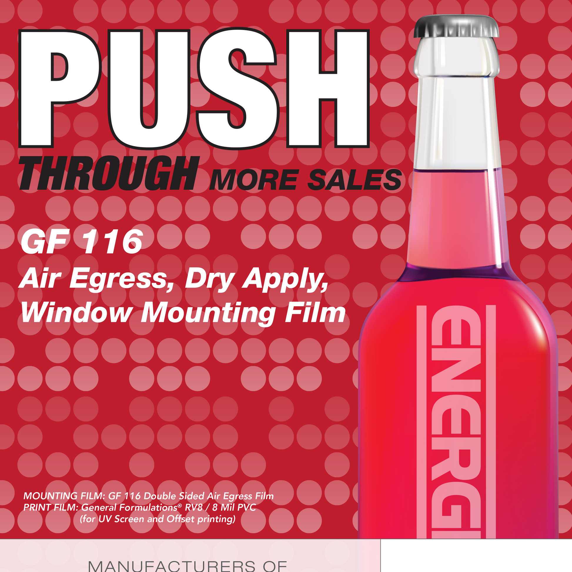 Epic Distribution | GF 116 Mounting Film (AE) Clear Polyester Double-Sided Adhesive by General Formulations