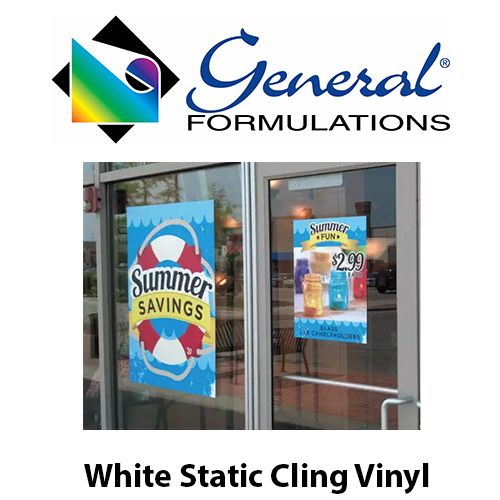 Epic Distribution | GF 208 White Static Cling Vinyl by General Formulations